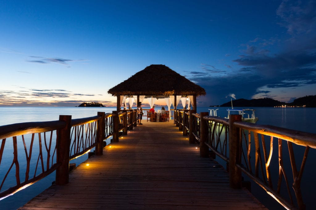 adults only resort fiji tropica island resort accommodation private pier dining experience